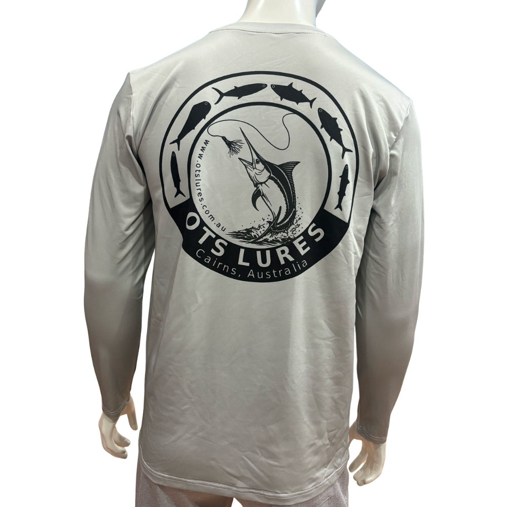 Grey Shirt - Back - Dredge Flaps